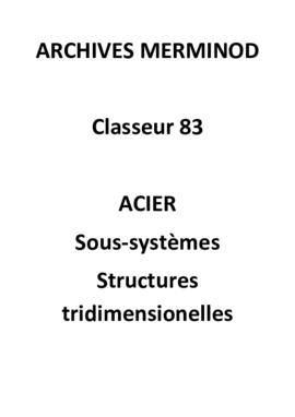 systèmes constructifs en acier, sous-systèmes: structures tridimensionnelles 01 (PDF)