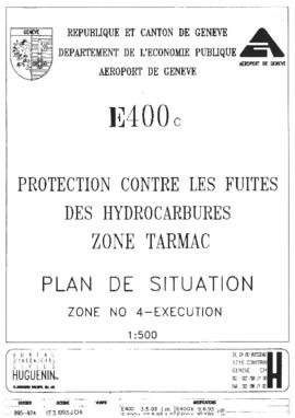 Aéroport de Genève, Protections contre les fuites des hydrocarbures zone tarmac: Plan de situatio...