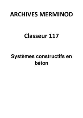 systèmes constructifs en béton, béton armé, béton précontraint 01 (PDF)