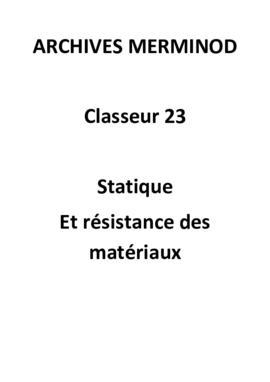 statique et résistance des matériaux 01 (PDF)