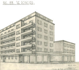 Genève. Rue de Carouge, rue des Battoirs, 2. Société immobilière Le Roncier. Immeubles A B C