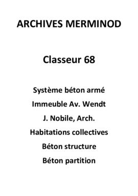 béton armé, béton précontraint, doc immeuble av. Wendt Nobile arch. 01 (PDF)