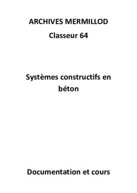 béton précontraint, documentation historique et bibliographique 01 (PDF)